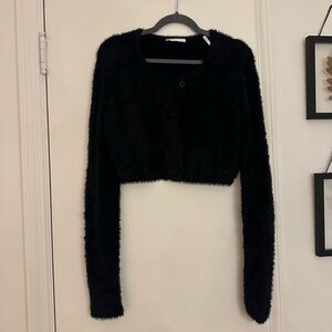 Helmut Lang Black Textured Cardigan
